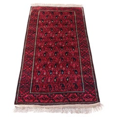 Vintage Botehs Rug, hand-knotted in natural dyed wool, Afghanistan 1960s