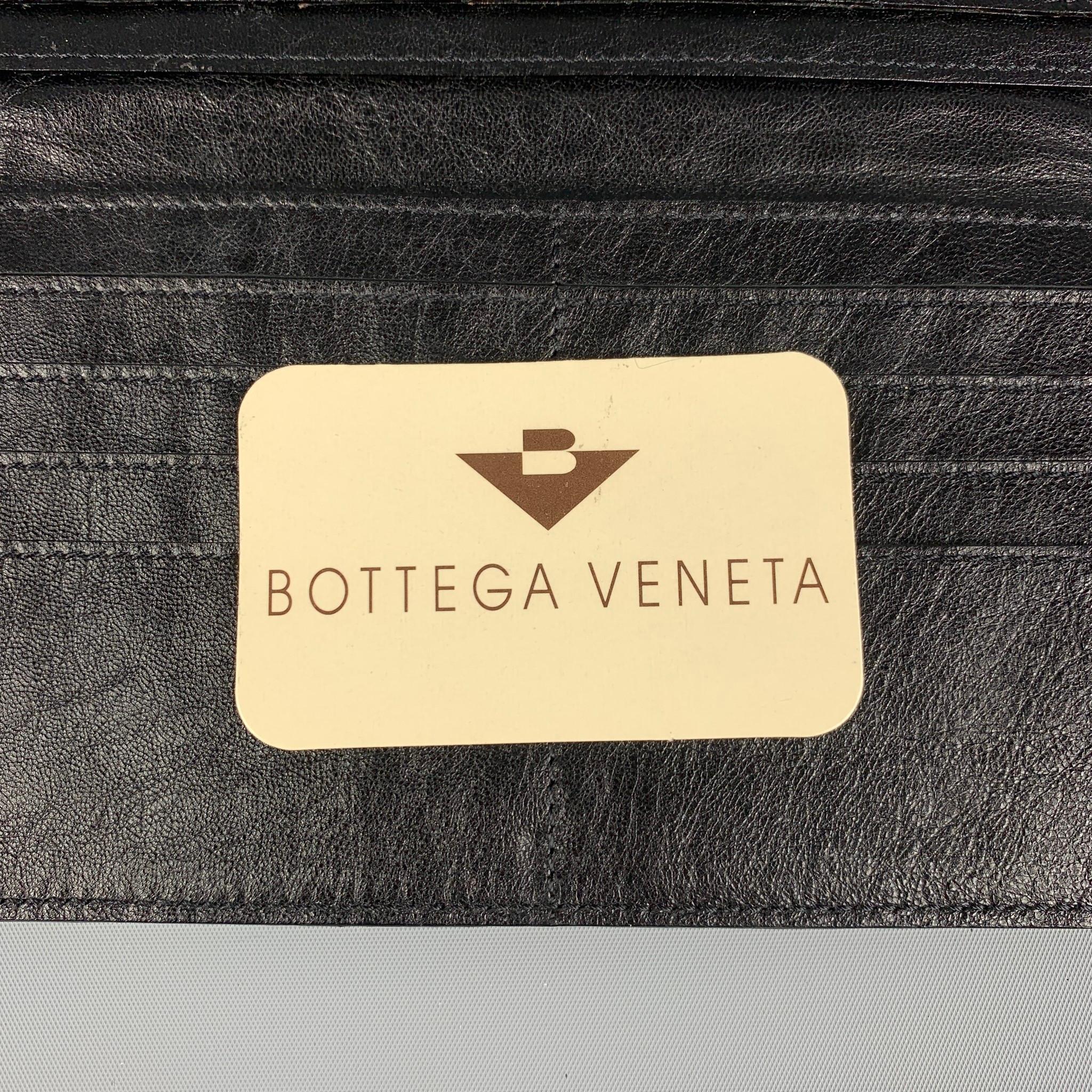 Men's Vintage BOTTEGA VENETA Black Woven Leather Wallet