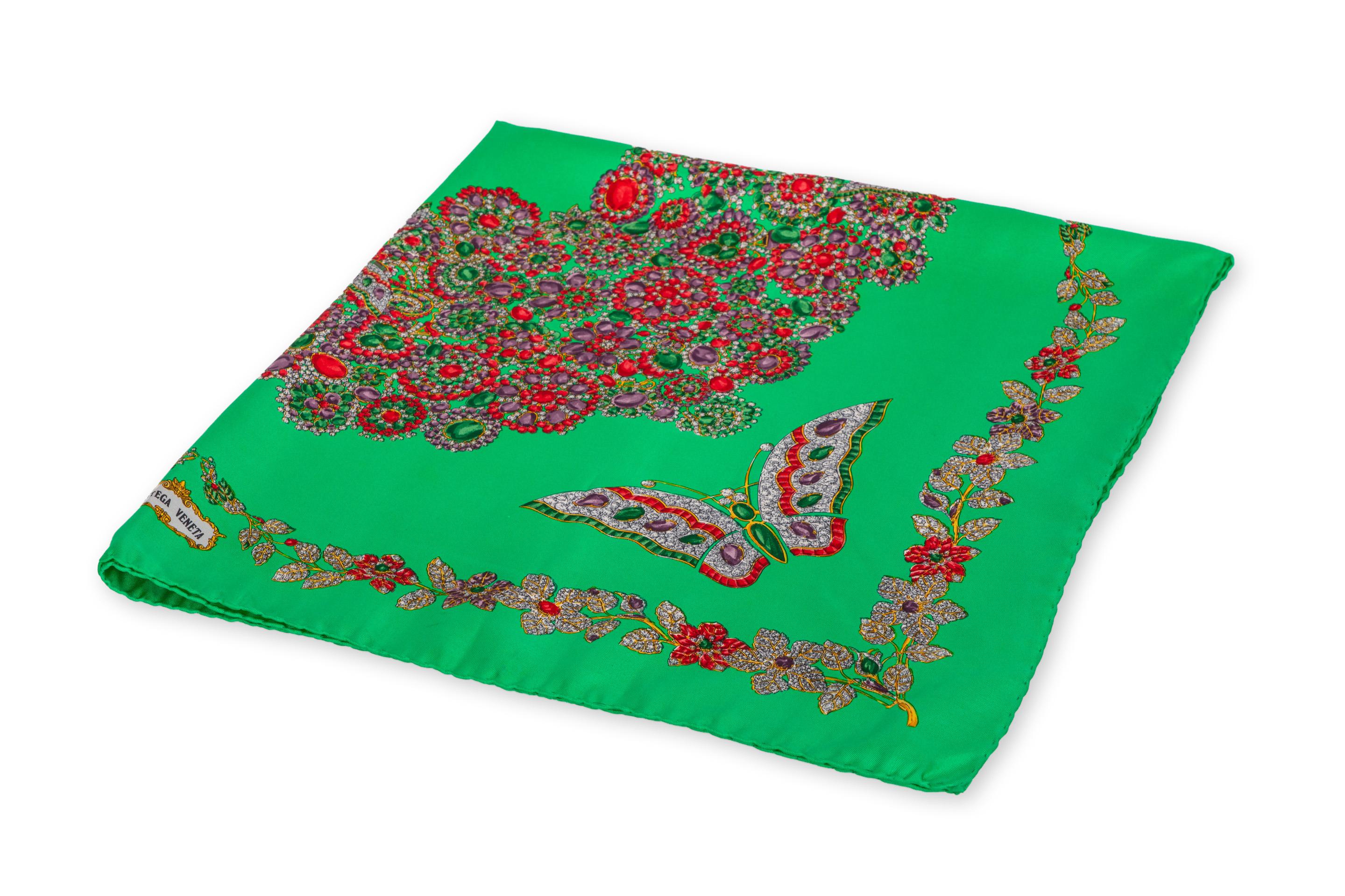 Women's Vintage Bottega Veneta Butterfly Jewel Scarf For Sale