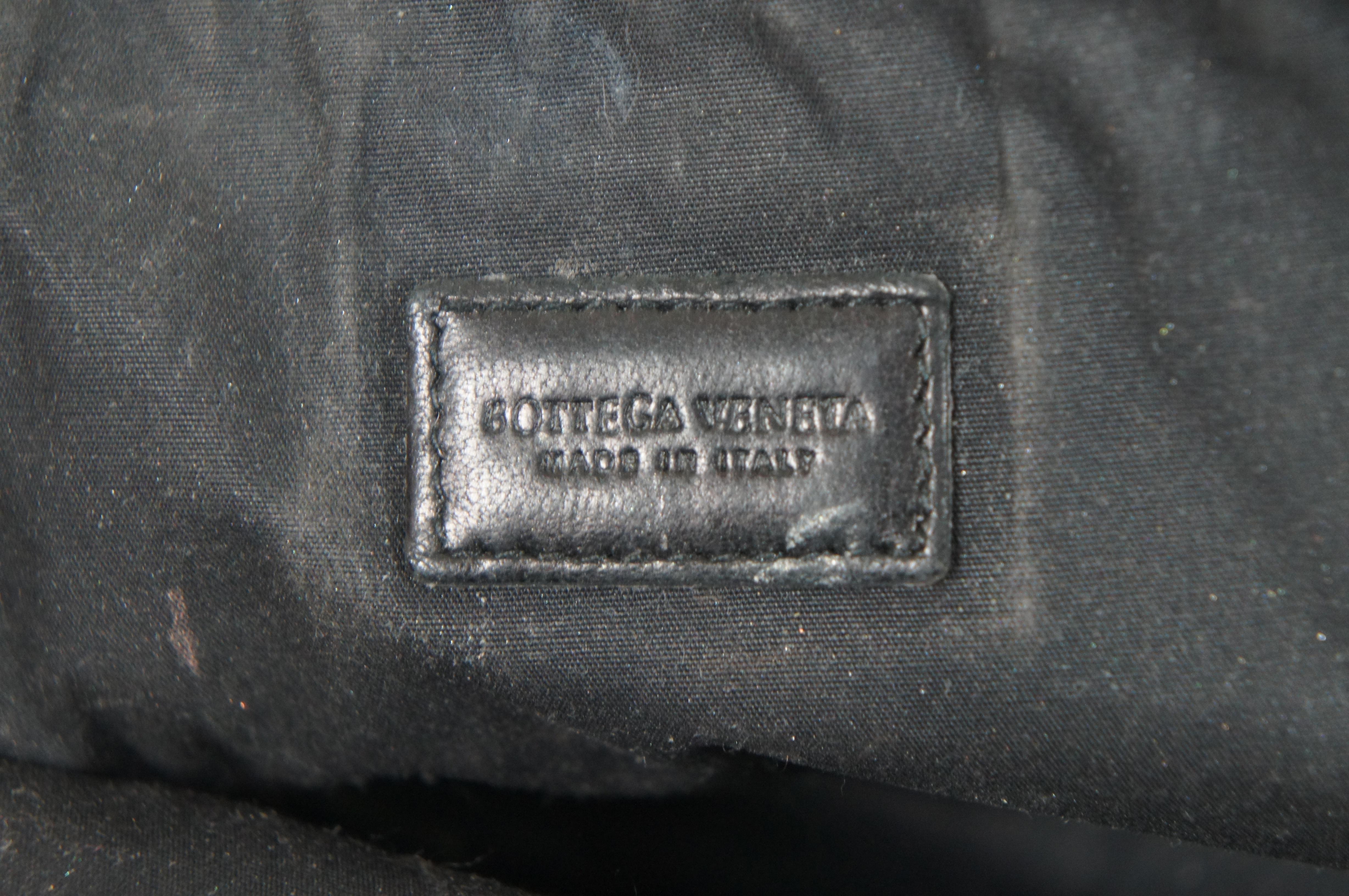 Vintage Bottega Veneta Italian Velvet Corduroy Zip Clutch Bag Cosmetic Pouch For Sale 5