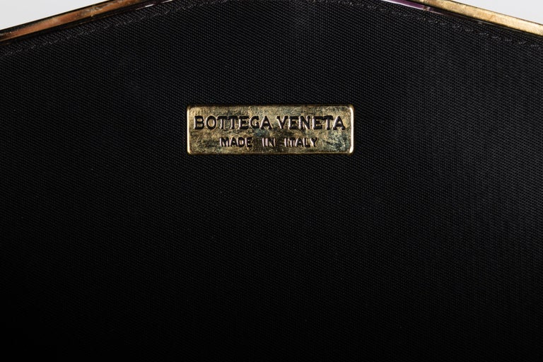 Vintage Bottega Veneta Purple Suede & Lizard Intrecciato Convertible Clutch Bag  For Sale 10
