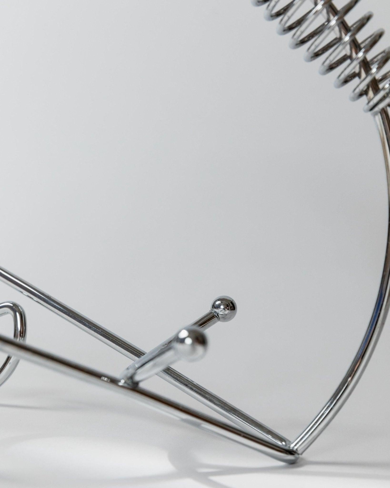 Vintage Flaschenhalter Chrom Metall mit Spiralgriff Wein Accessoire, 1980er Jahre im Angebot 2