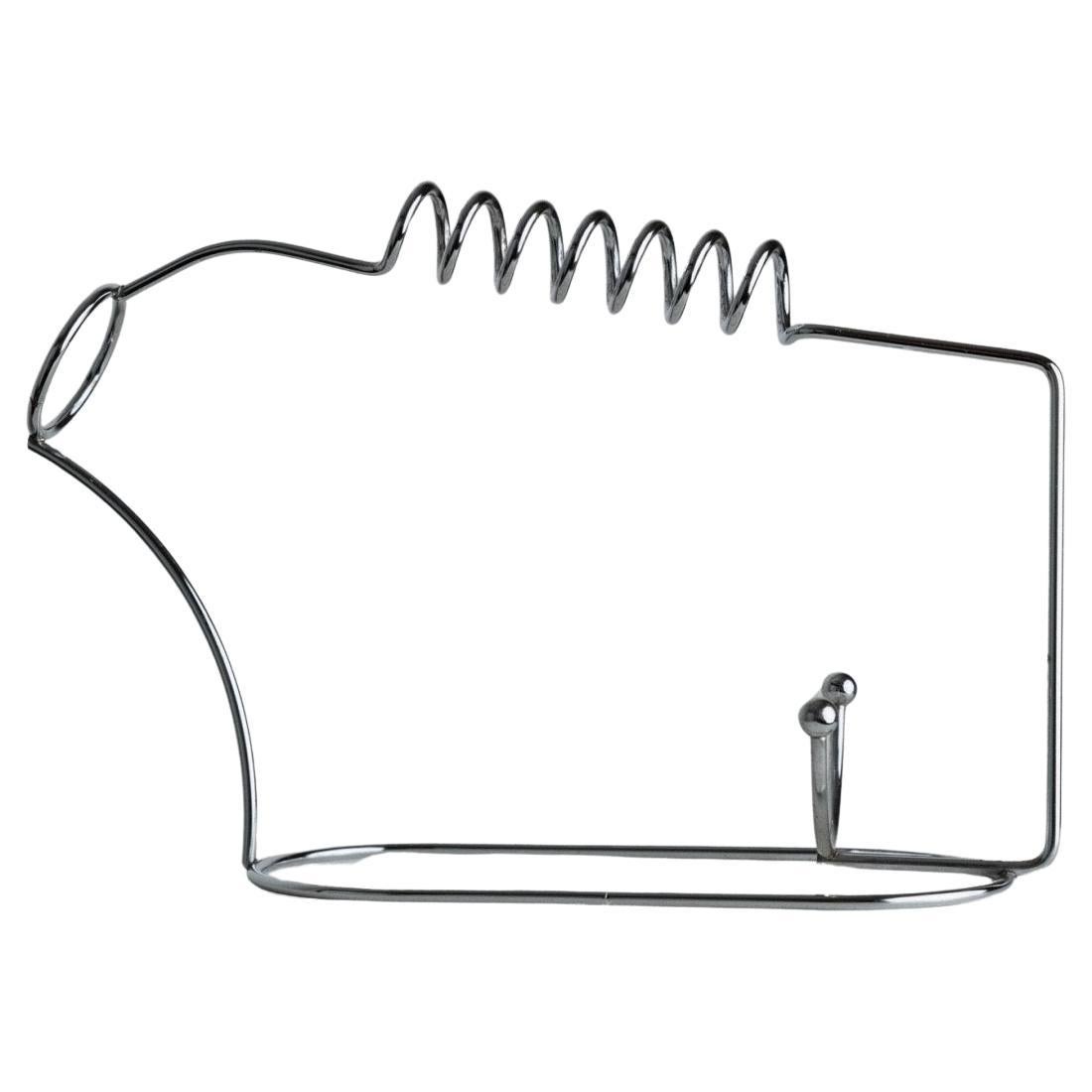 Vintage-Flaschenhalter aus Edelstahl A Space Age Design Italien, 1980er Jahre im Angebot