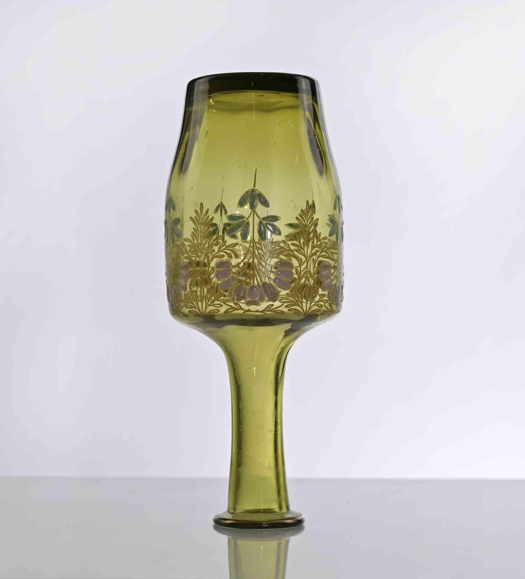 Bouteille Vintage avec décorations florales réalisée en Europe dans les années 1970.

Très bon état.