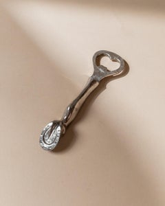 Vintage Bottle Opener Silver Plated - Horse Leg Shape Mid Century, 1960s
