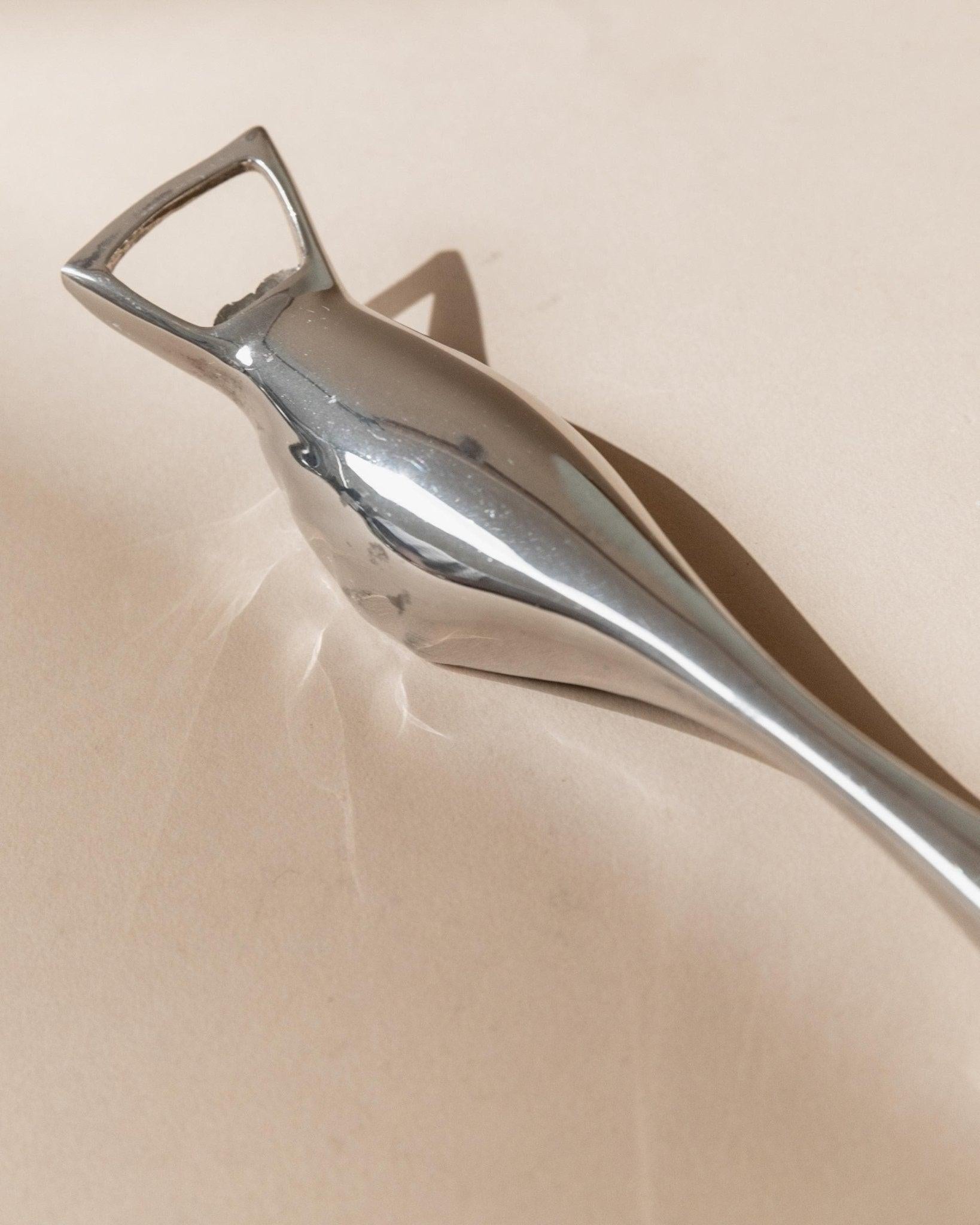 Apribottiglie d'epoca placcato in argento con forma di oca, design Mid Century, anni '60 in vendita 3