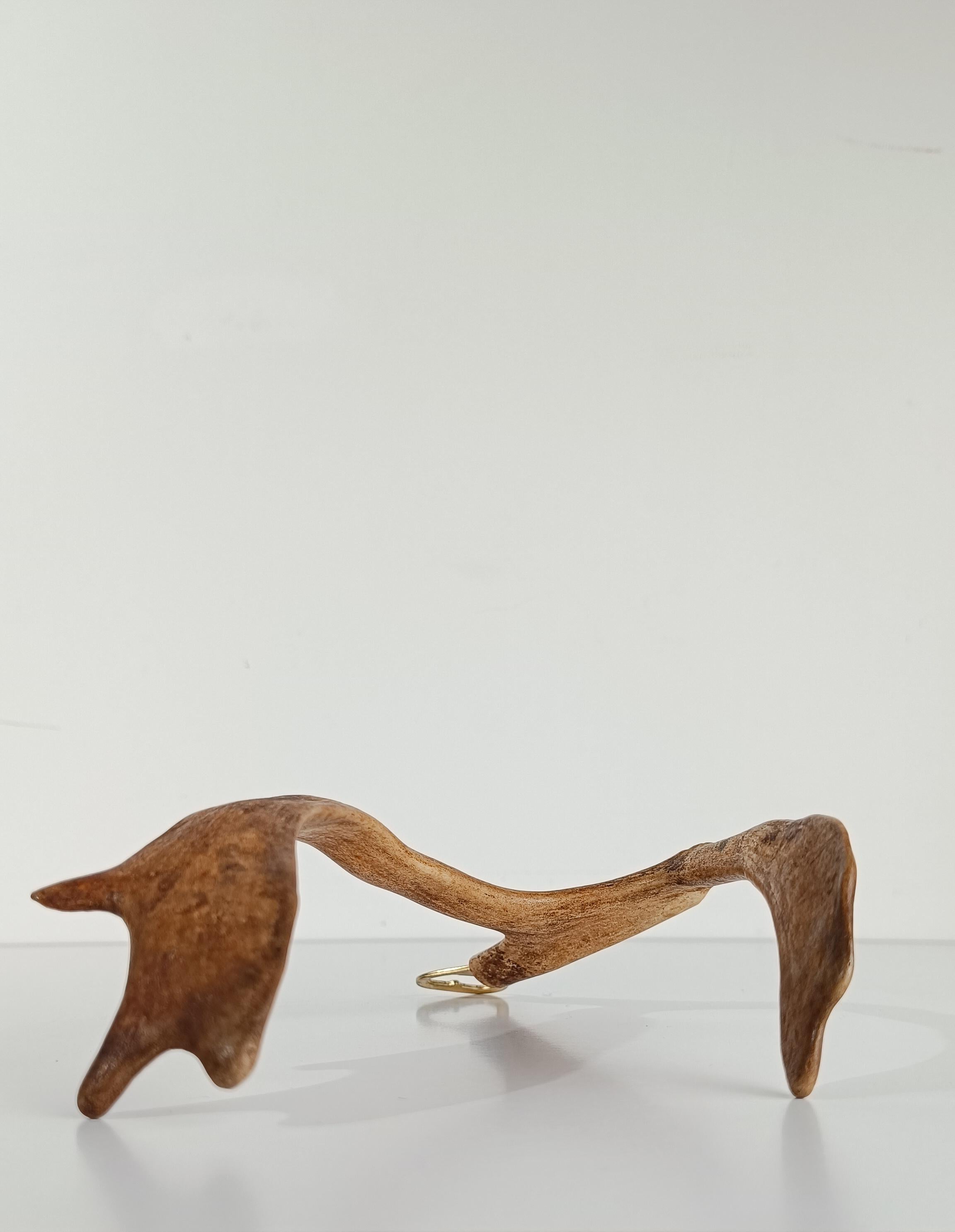 Vintage-Flaschenöffner mit Damhirschgeweihgriff, 70er Jahre im Angebot 3