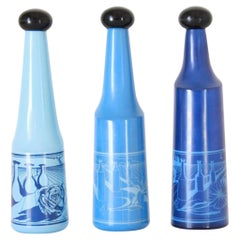 Bouteille vintage, Salvador Dali pour Rosso Antico Ltd, Italie, annes 1970, ensemble de trois