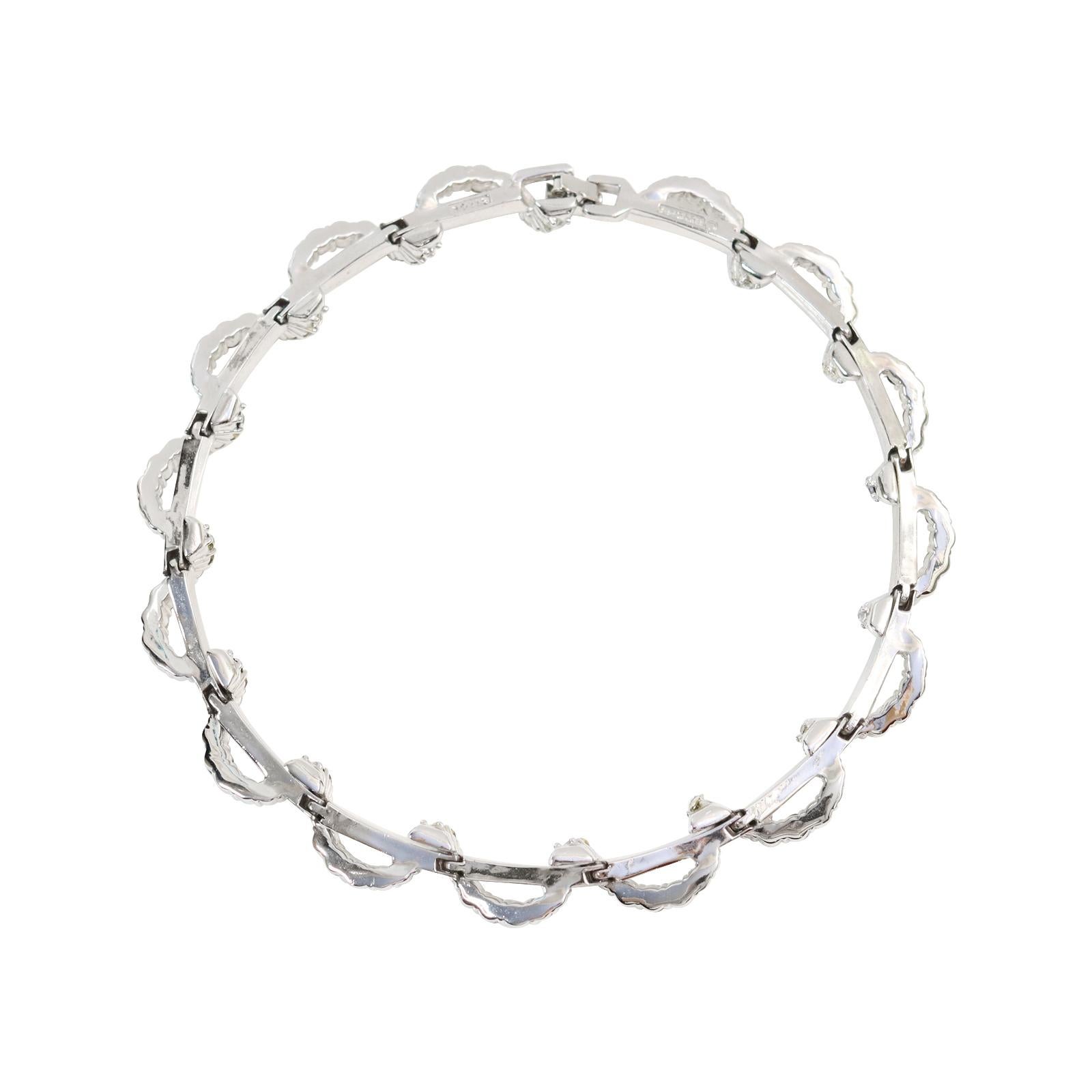 Collana vintage Boucher con baguette e tondi, circa anni '60 in vendita 5