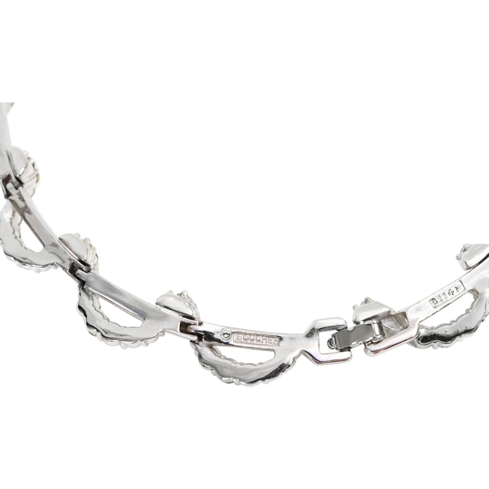 Collana vintage Boucher con baguette e tondi, circa anni '60 in vendita 6