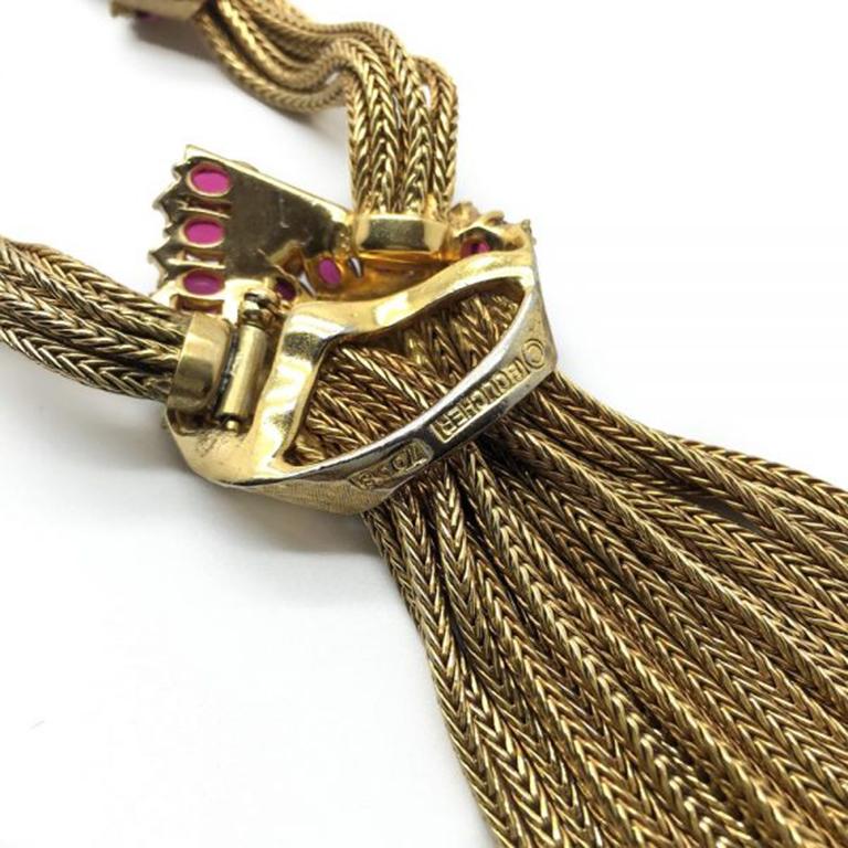 Vintage Boucher Faux Ruby Cabochon Brooch