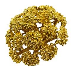 Vintage BOUCHER signed gold tone modernist designer brooch
