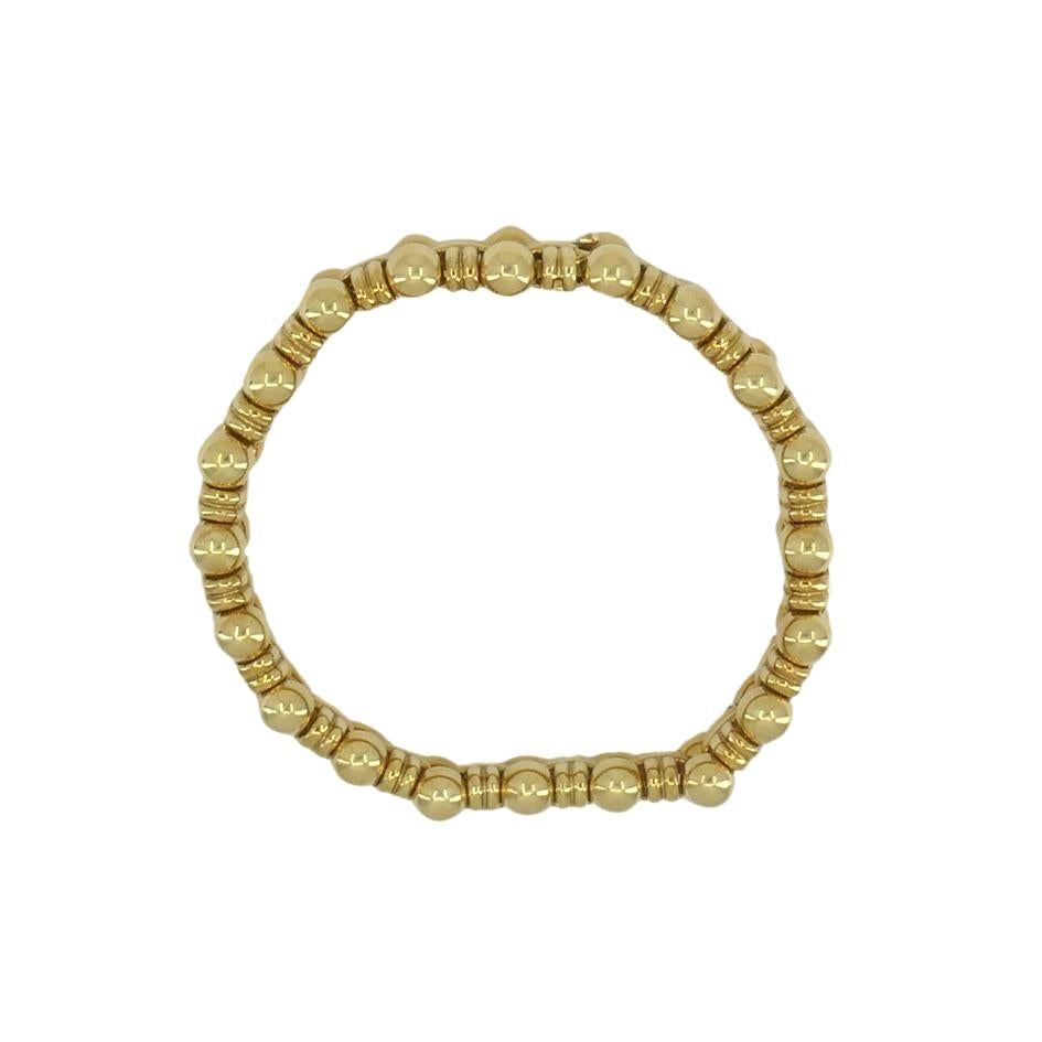 Vintage Boucheron 18k Gold Bead Bracelet In Excellent Condition In Beverly Hills, CA