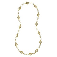 Vintage Boucheron 18k Gold Diamond Chain Link Detachable Necklace