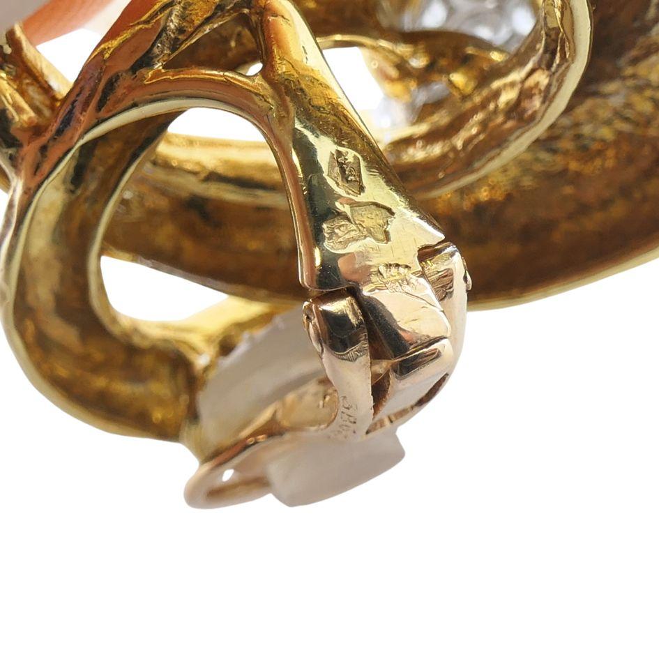 Vintage Boucheron 18k Gold Platinum Diamond Drop Clip Earrings For Sale 5