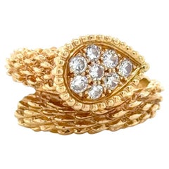 Vintage Boucheron, bague Serpent Bohème en or jaune 18K et diamants