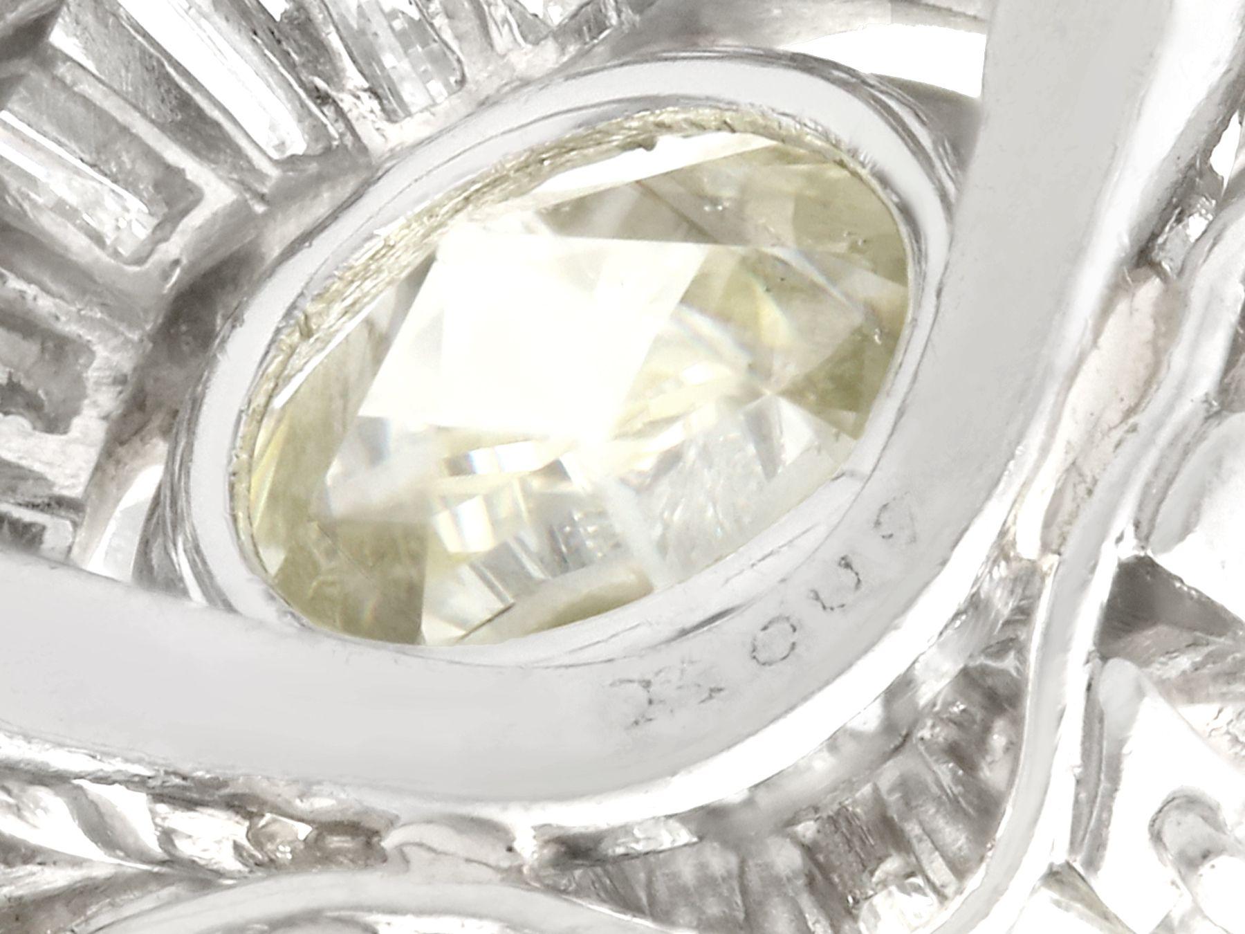 Vintage Boucheron 8.24 Carat Diamond and Platinum Ring For Sale 2