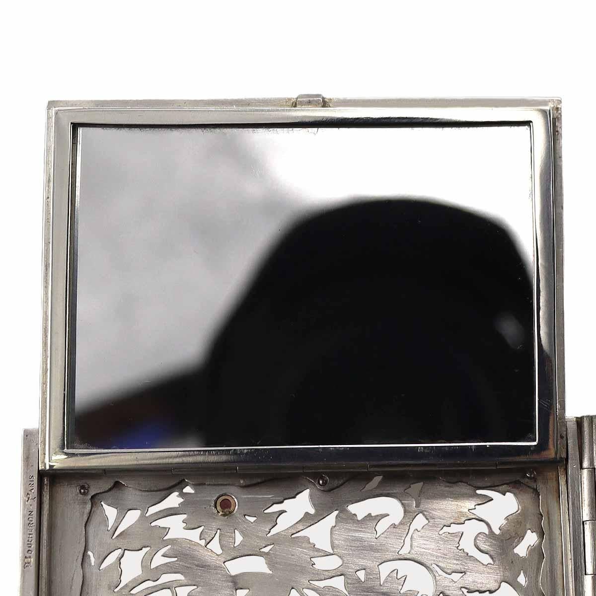 Boucheron compact vintage 5P rubis 18 carats or rose 14 carats argent Pour femmes en vente