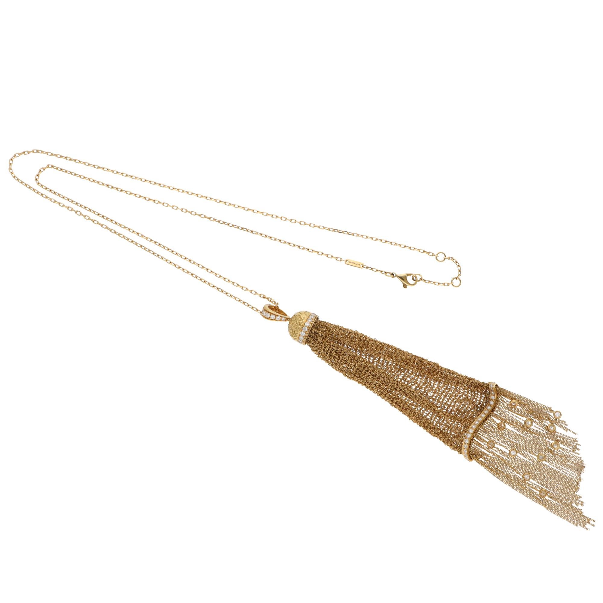 Moderno Collana vintage con diamanti Boucheron Deliah in oro giallo in vendita