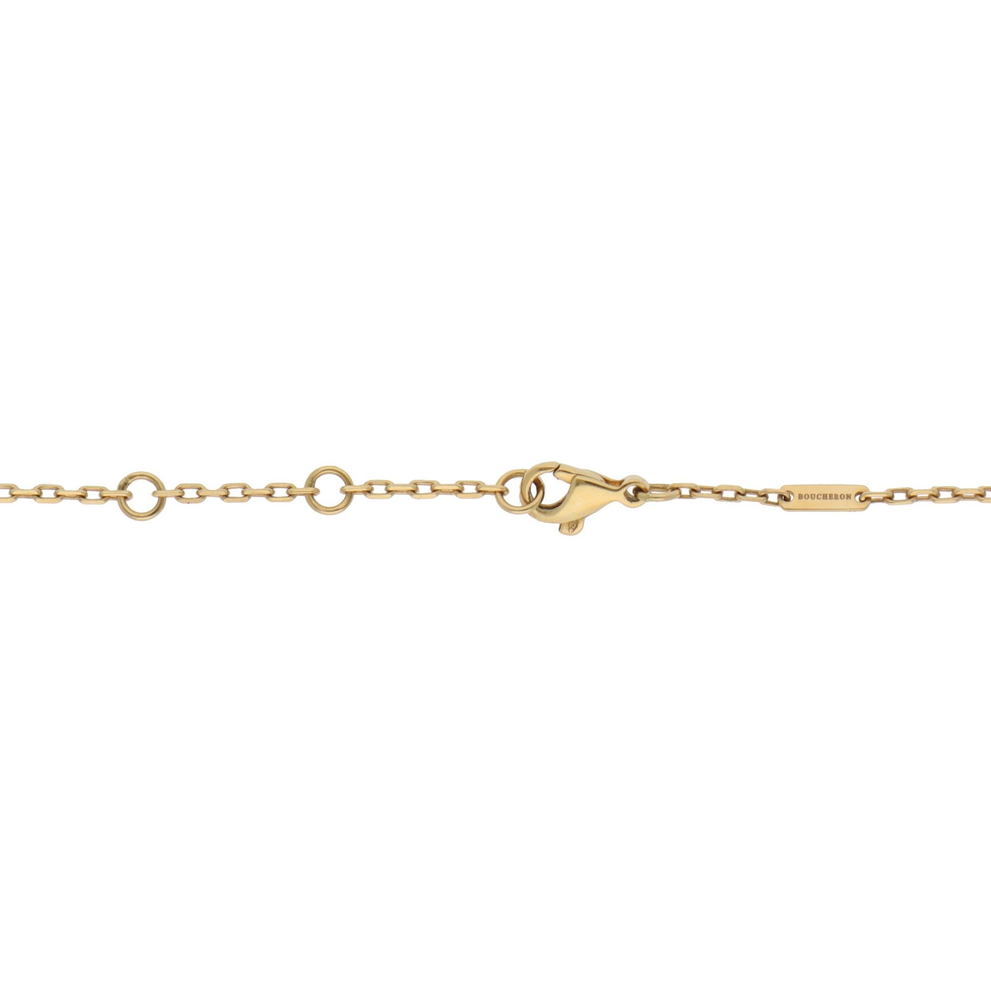 Taglio brillante Collana vintage con diamanti Boucheron Deliah in oro giallo in vendita