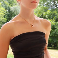 Vintage Boucheron Diamond Tear Drop Necklace in 18k Yellos Gold