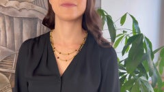 Vintage Boucheron French 18 Karat Yellow Gold 43 Inch Tiger's Eye Necklace