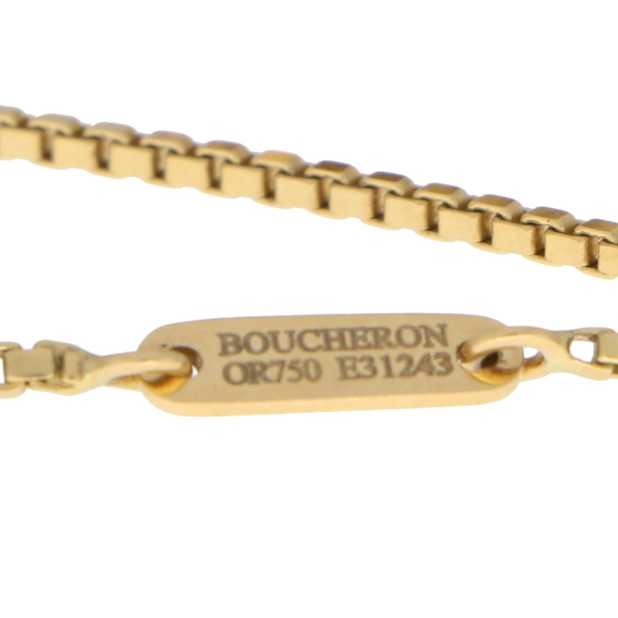Vintage Boucheron 'Frou Frou' Diamond Tassel Necklace Set in 18k Yellow Gold In Good Condition In London, GB