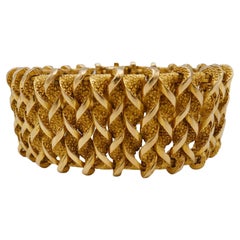 Bracciale Boucheron d'oro intrecciato d'epoca