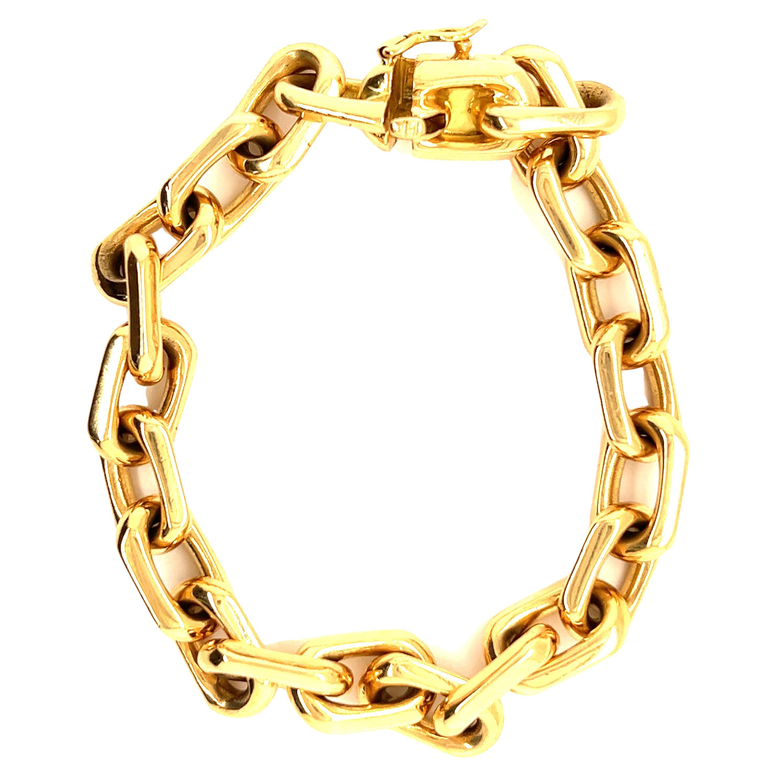 Vintage Boucheron Paris 18 Karat Gold Link Bracelet