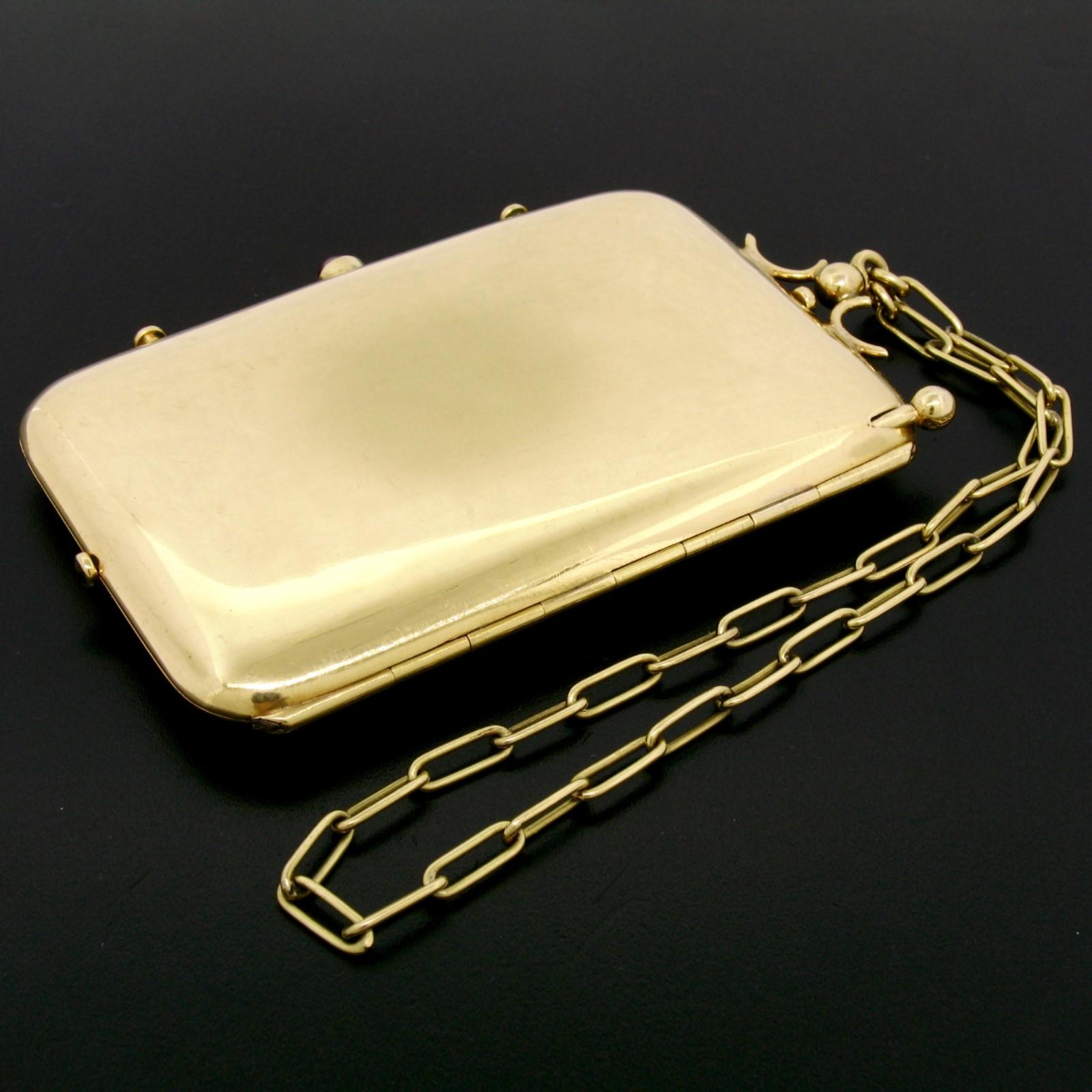 Taglio rotondo Vintage Boucheron Paris 18k Tri Color Gold Ruby Compact Powder Case 166.4 Grammi