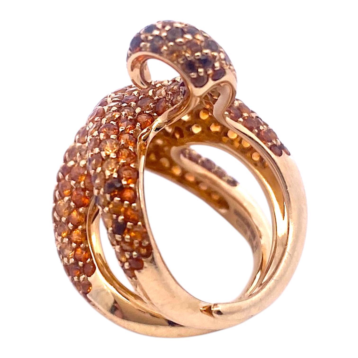 Vintage Boucheron Paris 18K Yellow Gold Sculptural Octopussy Ring In Good Condition In Henderson, NV