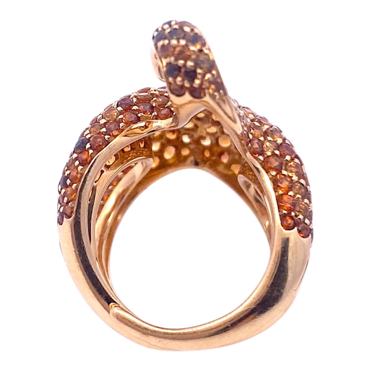 Women's or Men's Vintage Boucheron Paris 18K Yellow Gold Sculptural Octopussy Ring