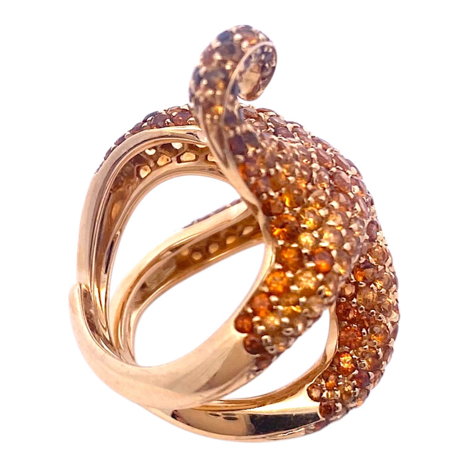 Vintage Boucheron Paris 18K Yellow Gold Sculptural Octopussy Ring 1
