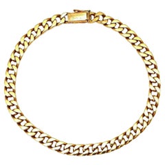 Vintage Boucheron Paris Rose Gold Cuban Link Chain Bracelet