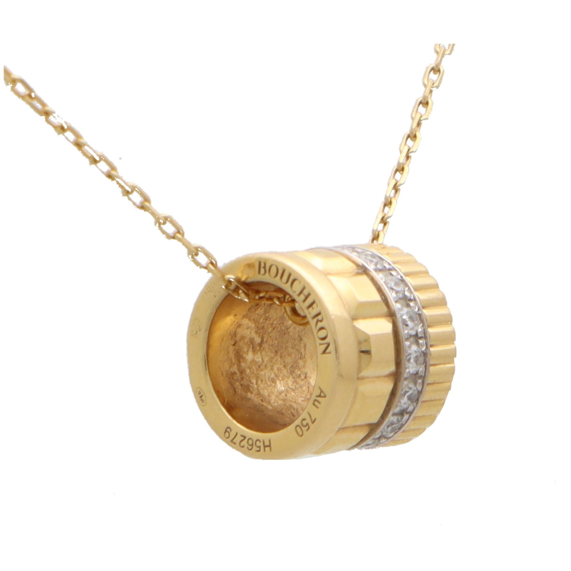 Vintage Boucheron 'Quatre Classique' Diamant-Halskette im Zustand „Hervorragend“ in London, GB