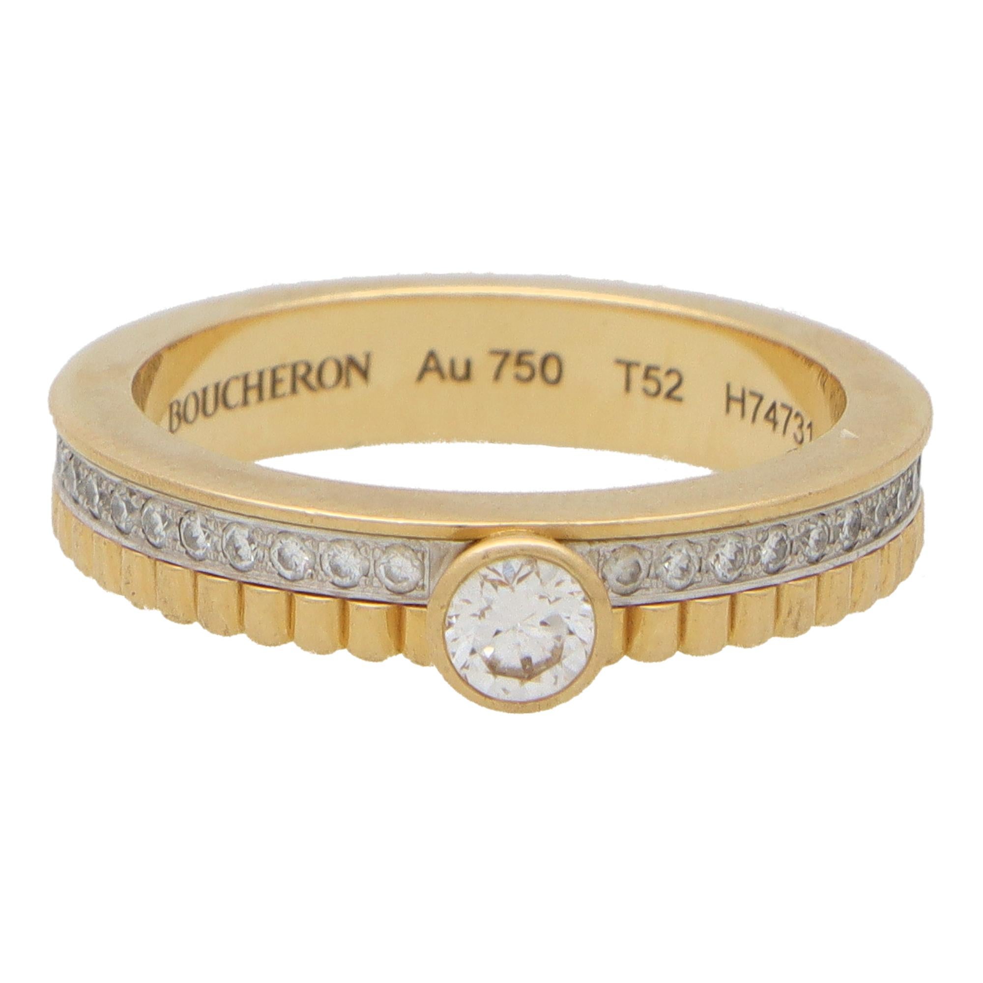 Vintage Boucheron ‘Quatre Radiant’ Diamond Solitaire Ring