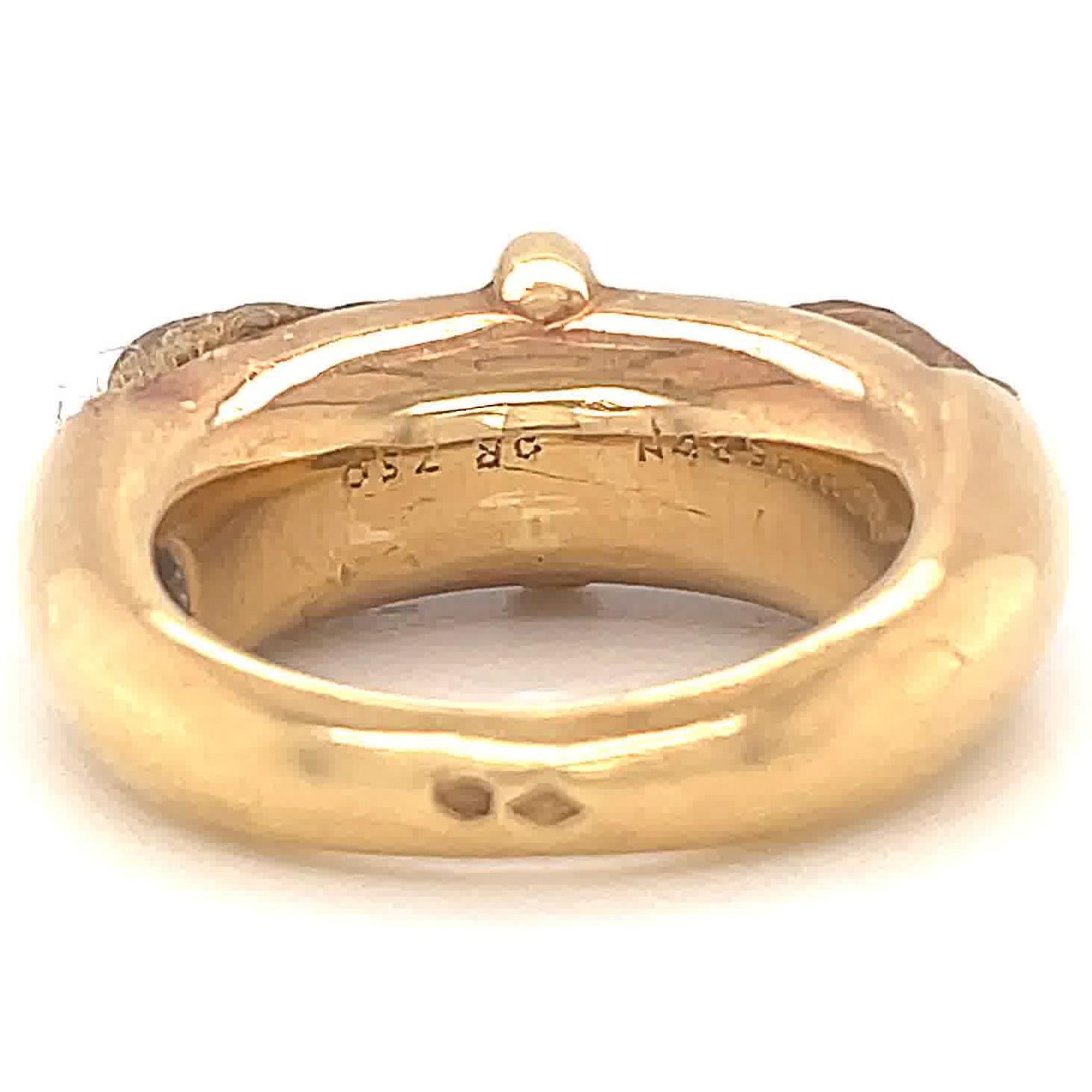 Women's Vintage Boucheron Rope 18 Karat Gold Ring