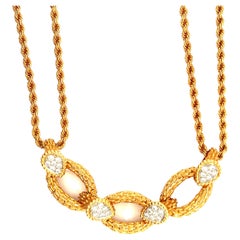 Vintage Boucheron Serpent Bohème Diamond 18 Karat Gold Necklace