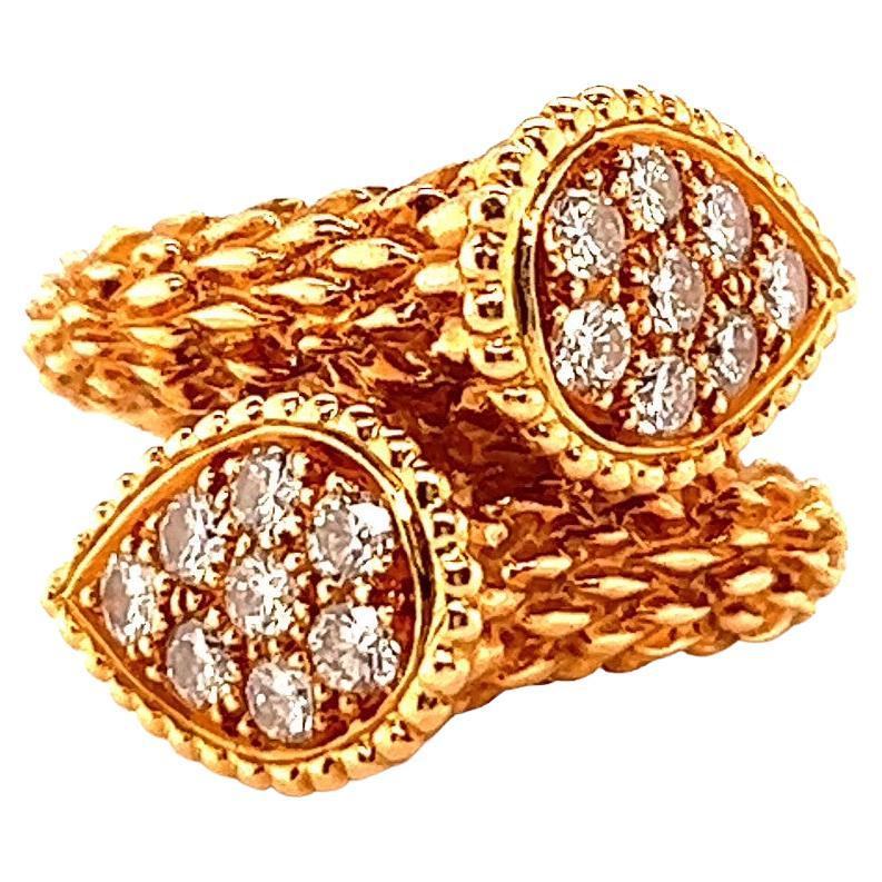 Vintage Boucheron Serpent Bohème Diamantring 18 Karat Gold