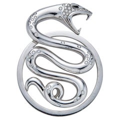 Pendentif serpent Boucheron, 51 g, 18 carats, 2 carats de diamants