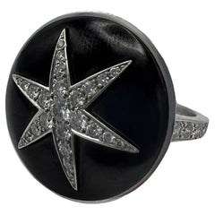 Vintage Boucheron Star Onyx Diamond Ring