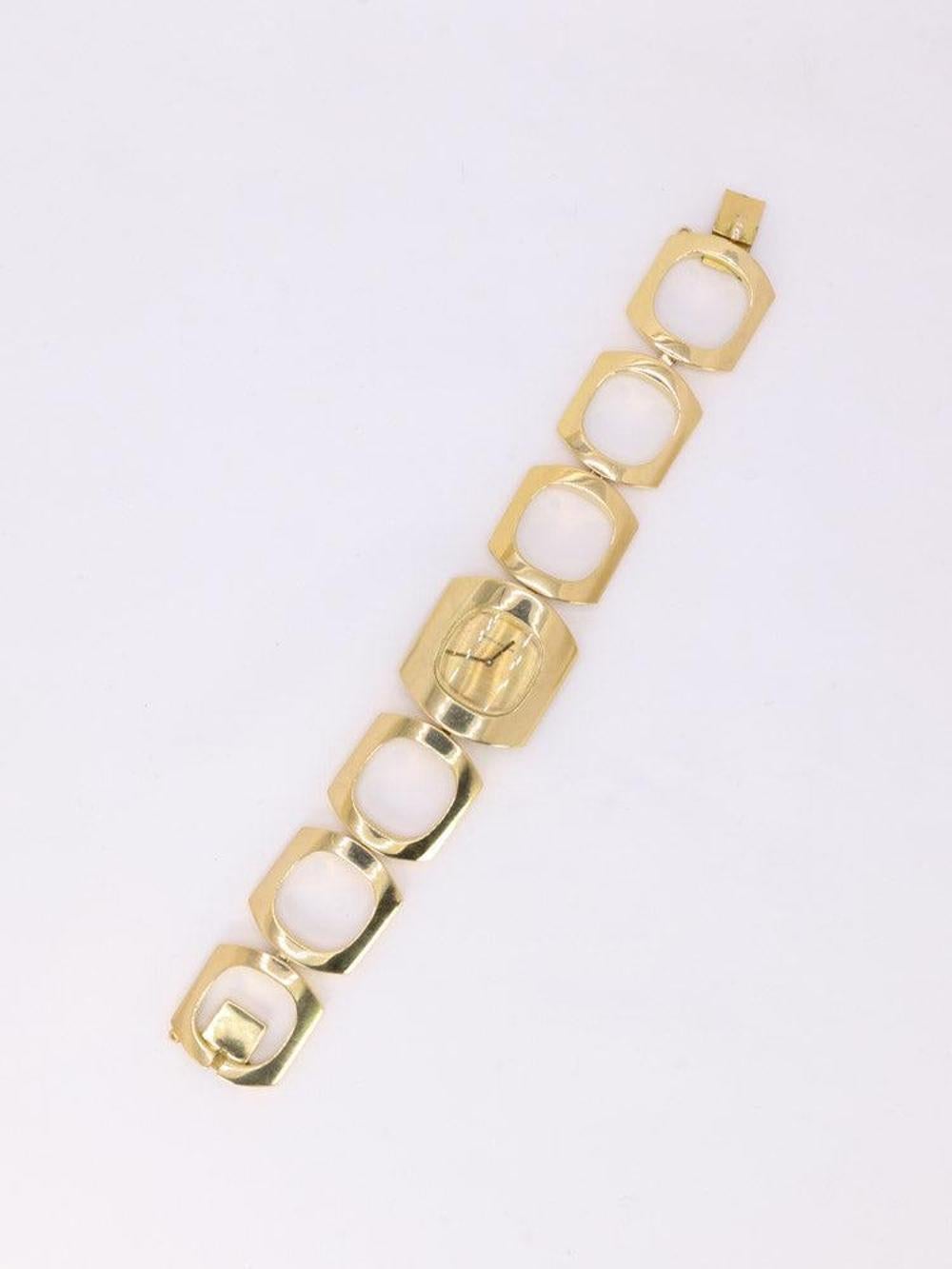 Vintage Boucheron Watch in Yellow Gold with Square Links For Sale 6
