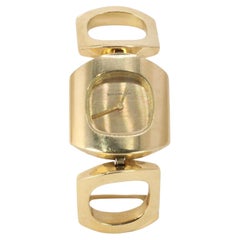 Vintage Boucheron Watch in Yellow Gold with Square Links