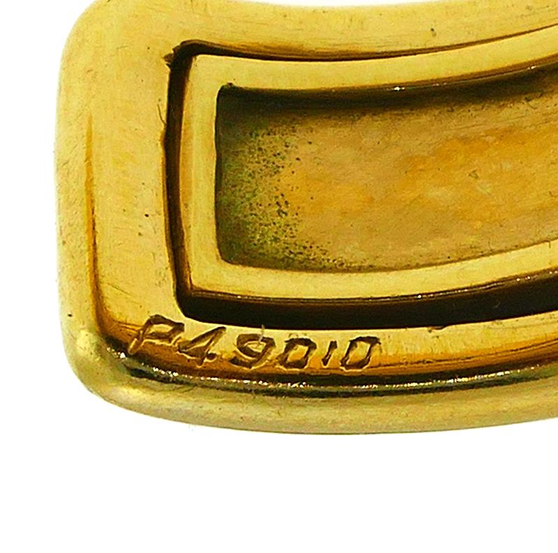 Vintage Boucheron Wood Ring Earrings Set 18k Gold Estate Jewelry 5