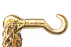 Vintage Boucheron Woven Chain Cufflinks in 18 Karat Gold, French, circa 1950