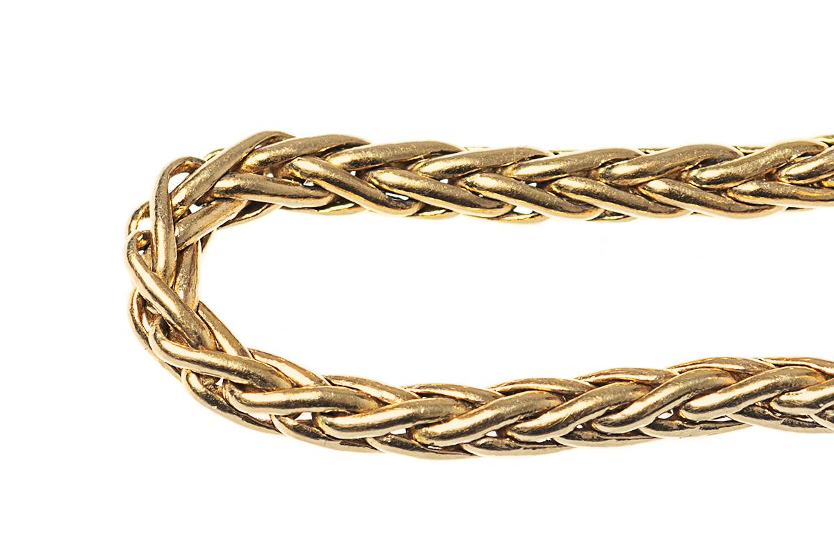 Men's Vintage Boucheron Woven Chain Cufflinks in 18 Karat Gold, French, circa 1950 For Sale