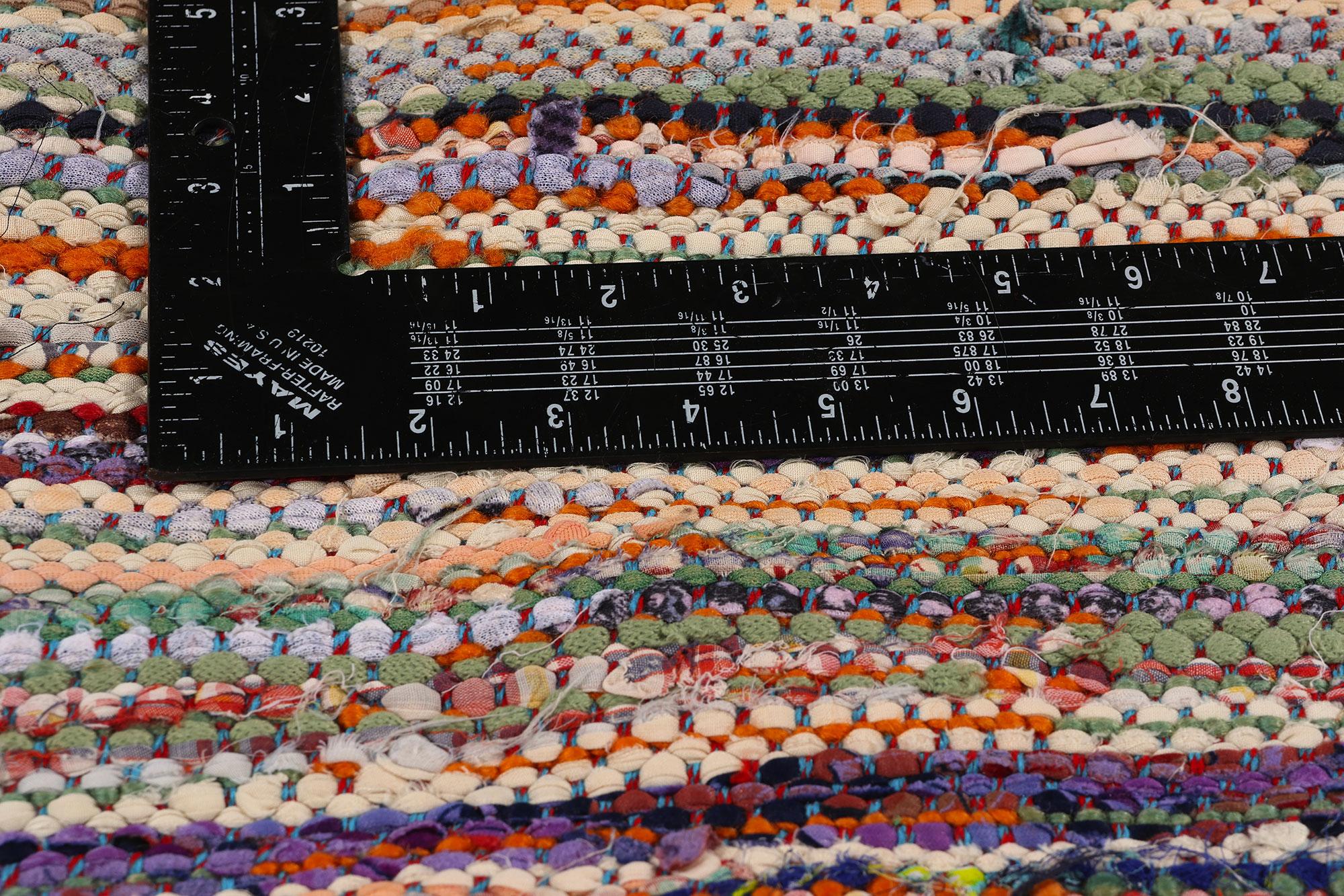 Tapis marocain Rag Boucherouite Boujad, la durabilité rencontre Cozy Nomad Bon état - En vente à Dallas, TX