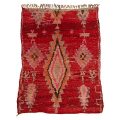 Vintage Boucherouite Boujad Moroccan Rag Rug, Sustainability Meets Cozy Nomad