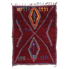 Vintage Boucherouite Boujad Moroccan Rag Rug, Sustainability Meets Cozy Nomad