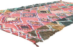 Vintage Boucherouite Moroccan Azilal Rag Rug by Berber Tribes of Morocco